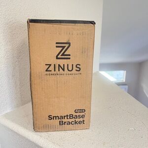 Zinus Smartbase 4-Piece Bracket Set and Bed Skirt for Twin‎ Bed Frame New 5x5x10